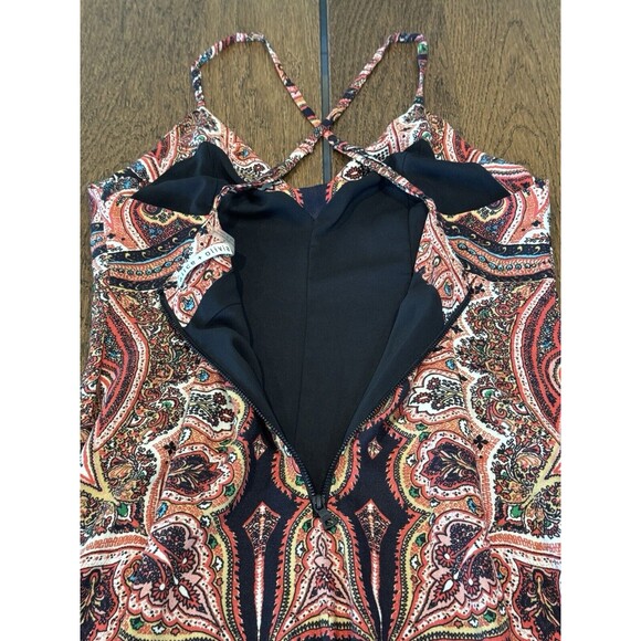 Alice & Olivia Alves Paisley Print Maxi Dress Women's Size 8 Adjustable Straps - Picture 9 of 11